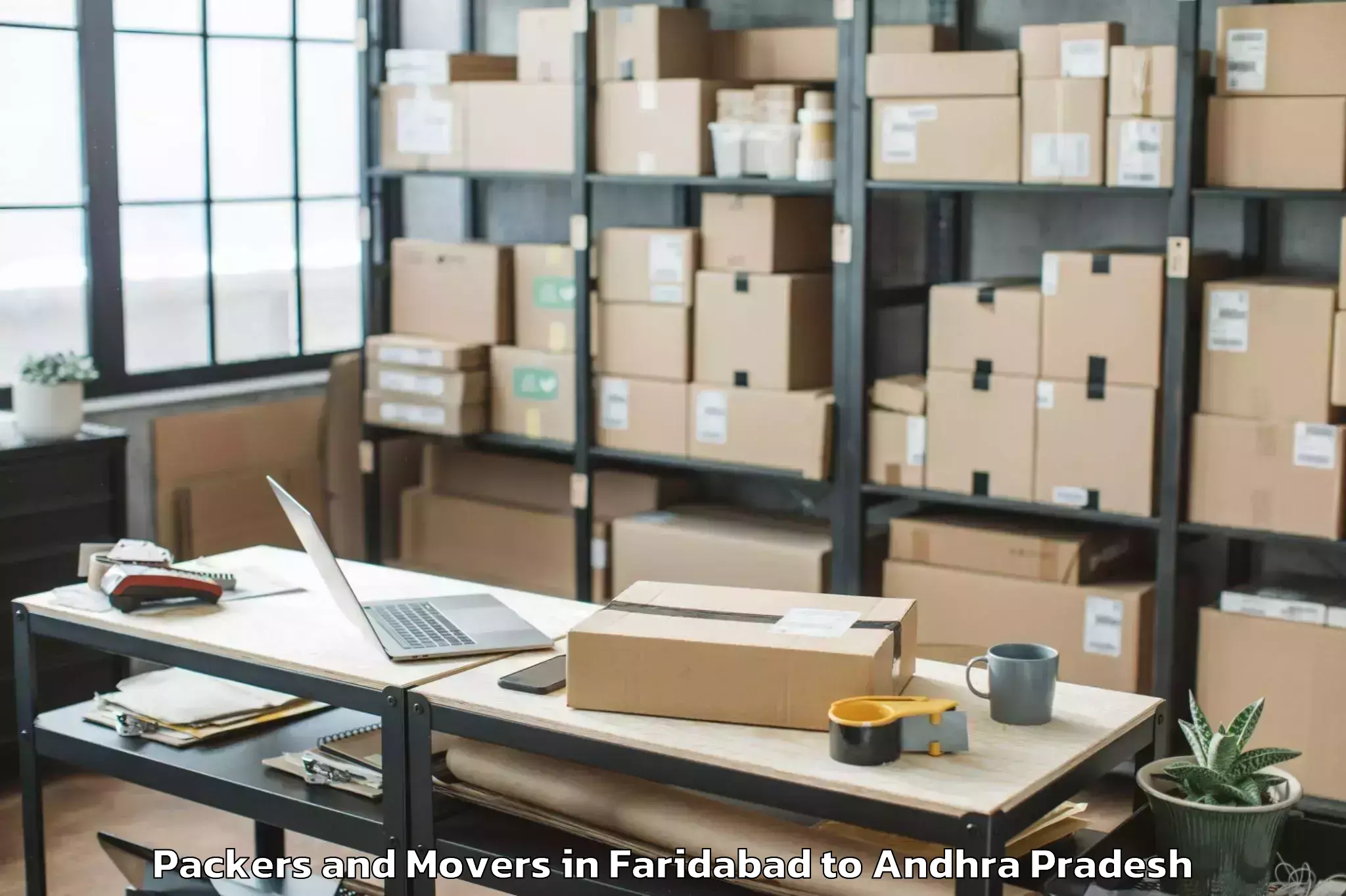 Professional Faridabad to Kamavarapukota Packers And Movers